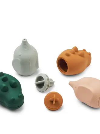 Liewood Carolina Squeezy Toy 4-Pack / Dove blue multi mix