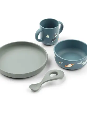 Liewood Vivi Printed Tableware Set / Arctic Sea /  Ocean view
