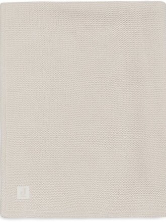 Jollein Deken Wieg 75x100cm Basic Knit - Oatmeal/Velvet