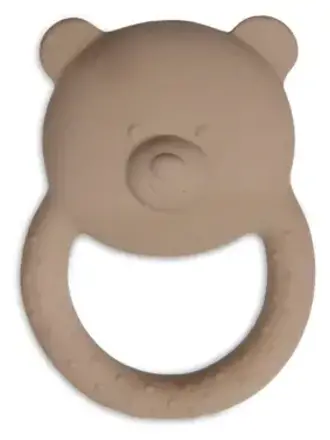Jollein Bijtring Rubber Teddy Bear - Biscuit