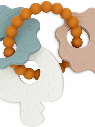 Jollein Siliconen Bijtring Sleutelbos Lovely Birds