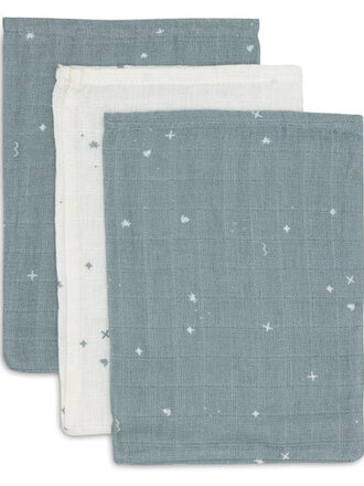 Jollein Hydrofiel Washandje 15x20cm Twinkling Sea Green (3pack)