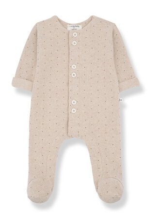 1+ in the family ADRIEN jumpsuit w/feet /ecru