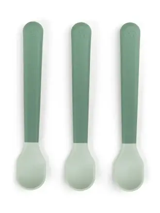 Done by Deer Foodie easy-grip baby spoon 3-pack Green