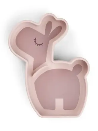 Done by Deer Silicone Stick&Stay snack plate - Lalee - Powder