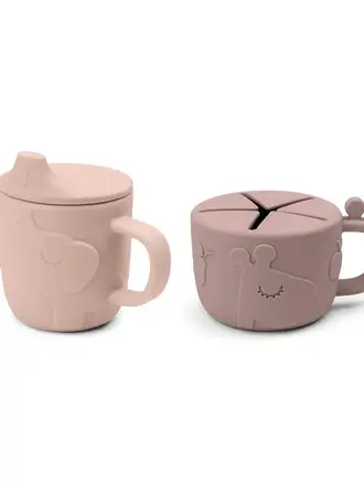 Done by Deer Peekaboo spout/snack cup set - Deer friends - Powder