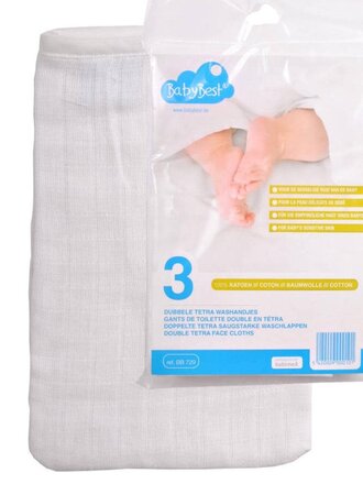 Babybest DUBBEL TETRA WASHANDJE (PER 3)