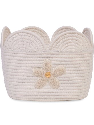 Childhome Mand bloem - 25x20x15CM- Katoen - Ecru