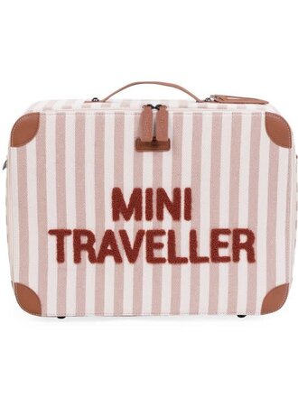 Childhome Mini Traveller Kids Kinderkoffer - Stripes - Nude/Terracott