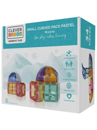 Cleverclixx Small Curved Pack Pastel | 34 Stuks