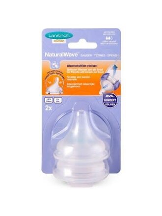 Lansinoh Speen medium toevoer Natural Wave 2st M