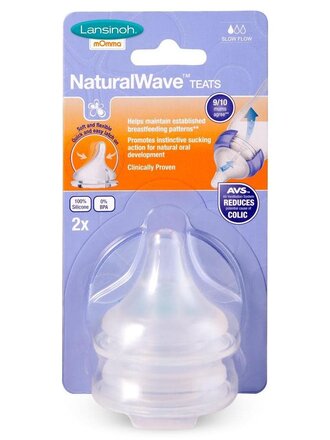 Lansinoh Speen trage toevoer Natural Wave 2st S