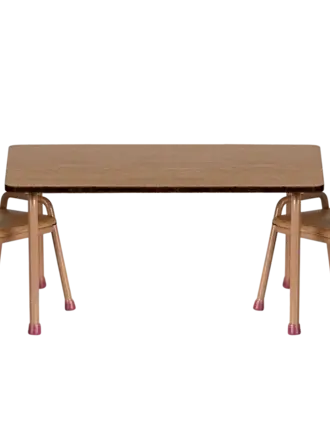 Maileg Table and chair set, Mouse - Dark powder