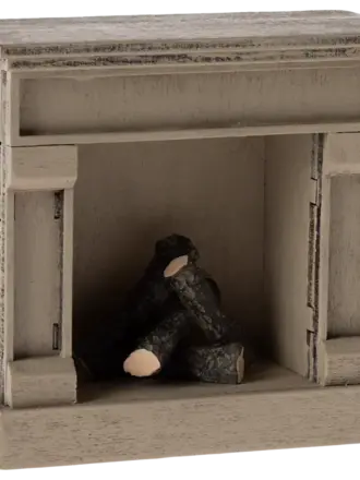 Maileg Fireplace, Mouse - Off white