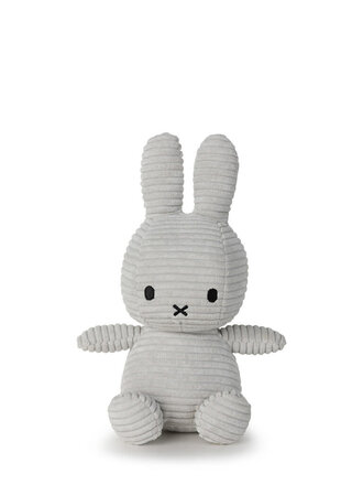 Miffy Miffy Sitting Corduroy Soft Grey - 23 cm