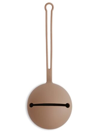 Mushie Mushie / Silicone Pacifier Holder Case / Natural