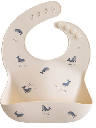 Mushie Silicone Bib / Whale