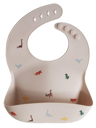 Mushie Silicone Bib / Dinosaurs