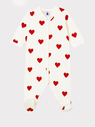 Petit Oh! Slaappakjes in biokatoen / Hartjes Rood