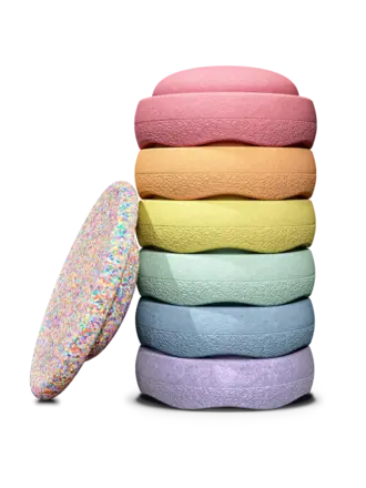 Stapelstein Super Confetti Rainbow Set | Pastel