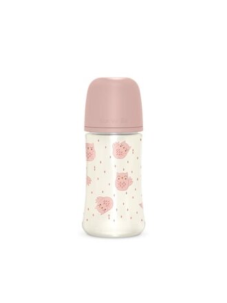 Suavinex BONHOMIA - Bottle - PA - Sili. - M - 270ml - Owl Pink