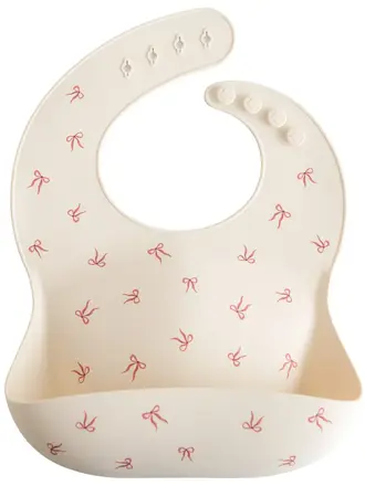 Mushie Silicone Bib / Bows
