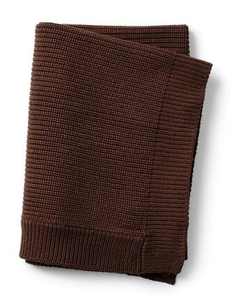 Elodie Details Gebreid deken wol  Chocolate