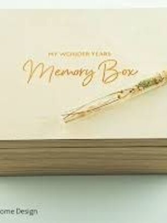 Minimou Memory Box - My wonderyears - Wood - NL - incl. Luxe stationery & gold foil labels in NL