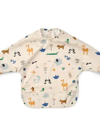Liewood Merle Printed Cape Bib / Around the world / Sandy