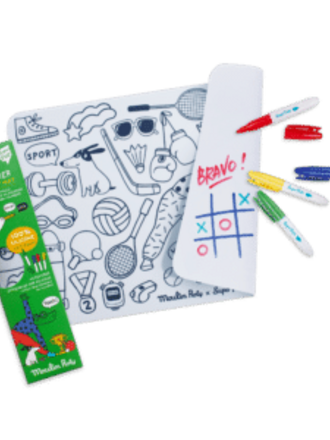 Super Petit Set Les Loufoques : 1 silicone mat + 5 exclusive markers