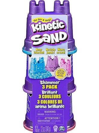 Tuban Kinetic Sand - Shimmer, Glitterzand, 3 Kleuren, 340 gram