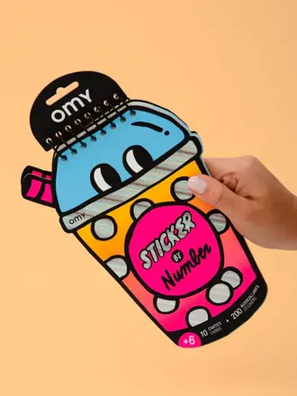 Omy Sticker op nummer – Bubble Tea