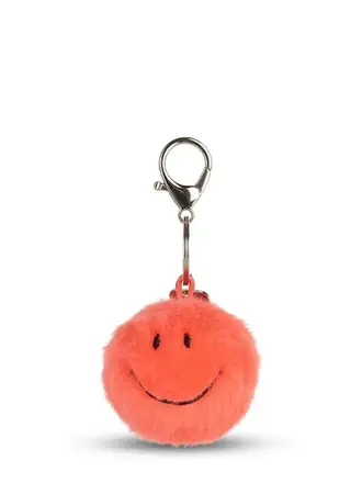 B.T. Chaps Smiley Keychain ECO Fuzzy - 5,5 cm /  Coral