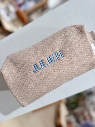 Fil & Fée Atelier Toilettas Charlie losange camel 26 x 12 x 8,5 cm