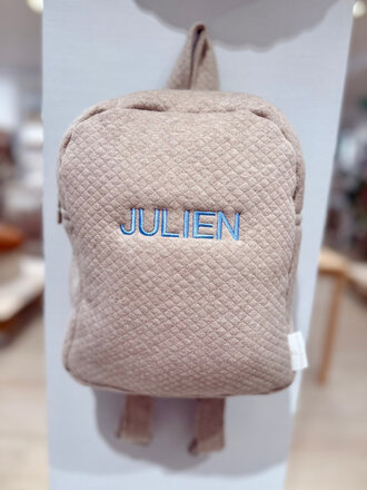 Fil & Fée Atelier Rugzak Céline in losange camel (strik appart geleverd) + Borduren