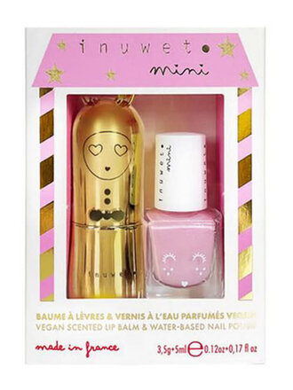 Inuwet INUWET DUO BOX LIP BALM + PINK NAIL POLISH