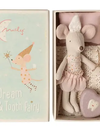 Maileg Tooth fairy mouse in matchbox - Rose