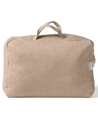 Fil & Fée Atelier Logeerkoffer Babs medium in camel 31 x 18 x 10 cm + Borduren