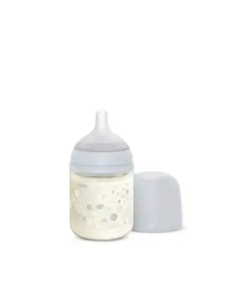 Suavinex WONDERLAND - GLAZEN FLES 120ML - FOPSPEEN SXPro S - Blauw