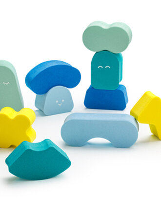 Quut Quutopia Blokki Balancing Shapes - Minty Blue