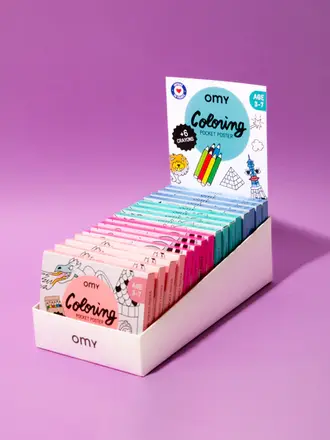 Omy Assortiment de 20 coloring pocket - pocket