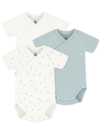 Petit Bateau 3 NEWBORN BODIES MC variante 1 A0FAG