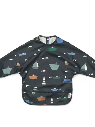 Liewood Merle Printed Cape Bib Sailing / Classic navy