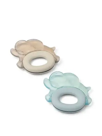 Liewood Rita Elephant Cooling Teether 2-Pack Sandy / Dove blue