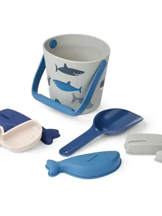 Liewood Gilma Shark Beach Set Shark / Dove blue