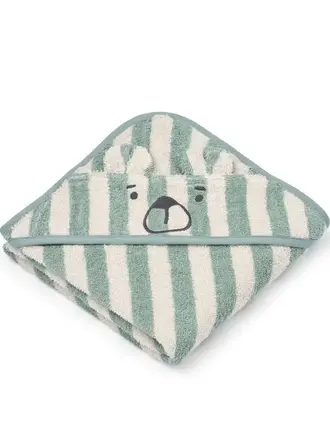 Liewood Albert Hooded Towel Peppermint / creme de la creme