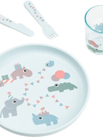 Done by Deer Foodie dinner set Celebration Blue