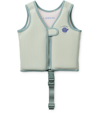 Liewood Dove Seersucker Swim Vest / Peppermint / Sandy