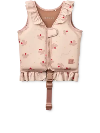 Liewood Dove  Swim Vest w Frill / Butterfly / Apple Blossom