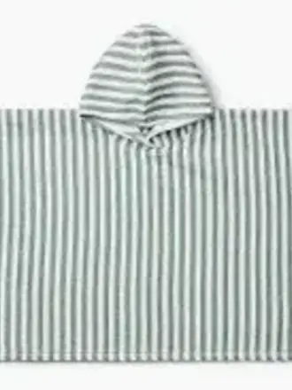 Liewood Paco Poncho Embroidery Y/D stripe Peppermint / Creme de la creme
